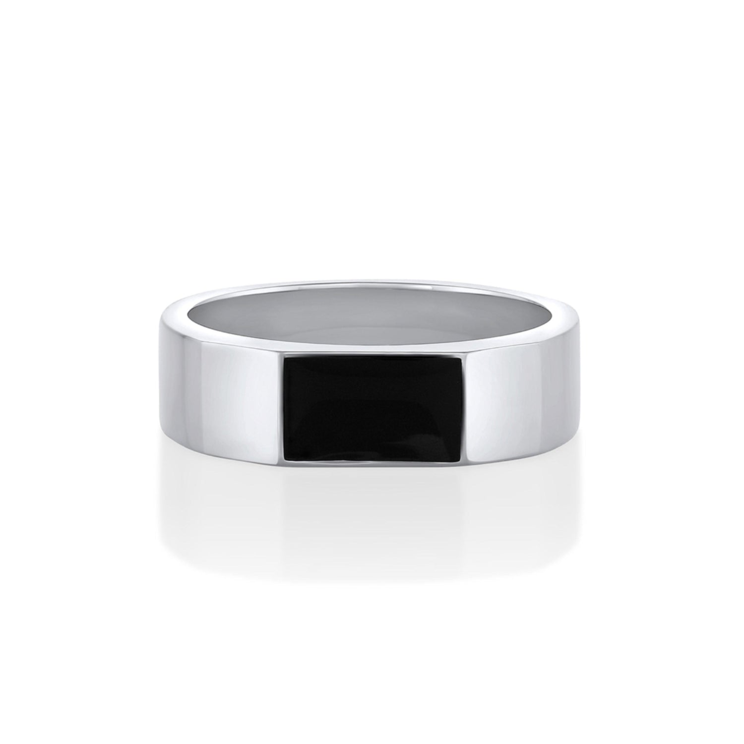 Marrow Fine Jewelry Elton Enamel Men's Band [White Gold]