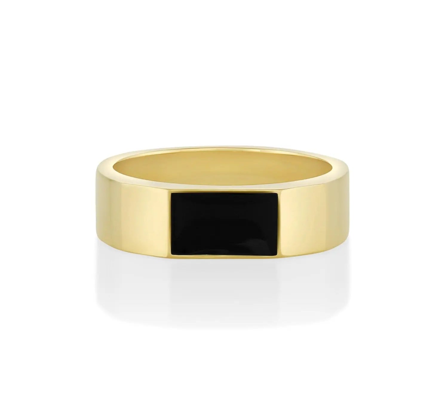 Marrow Fine Jewelry Elton Enamel Men's Band [Yellow Gold]