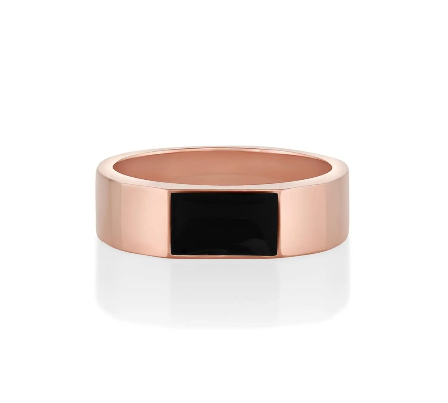  Marrow Fine Jewelry Elton Enamel Men's Band [Rose Gold]