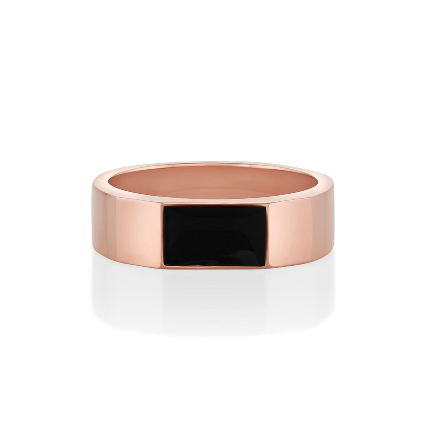  Marrow Fine Jewelry Elton Enamel Men's Band [Rose Gold]