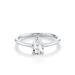 Marrow Fine Jewelry White Diamond Pear Solitaire Engagement Ring [White Gold]