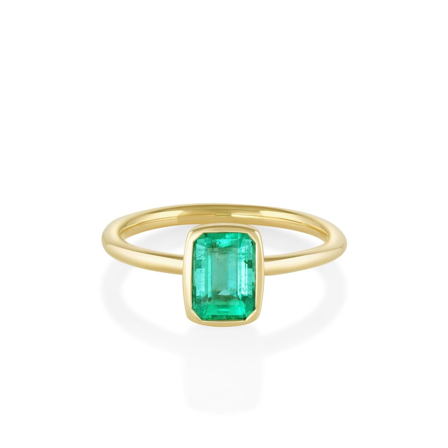 The Mini Roxy Engagement Ring North-South [Yellow Gold]