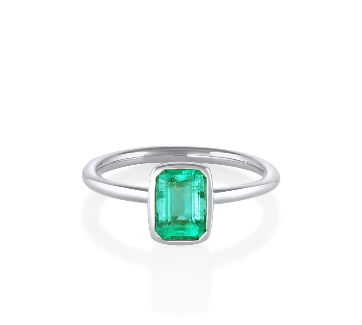 The Mini Roxy Engagement Ring North-South [White Gold]