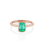 The Mini Roxy Engagement Ring North-South [Rose Gold]