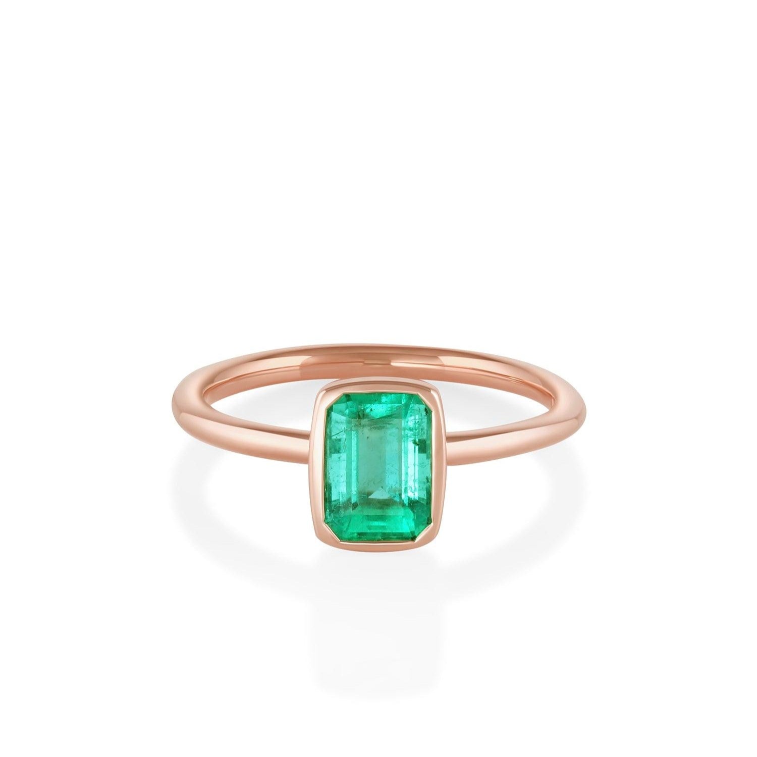 The Mini Roxy Engagement Ring North-South [Rose Gold]