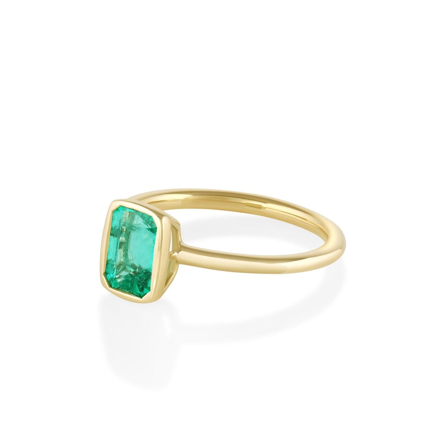 The Mini Roxy Engagement Ring North-South - Marrow Fine side view