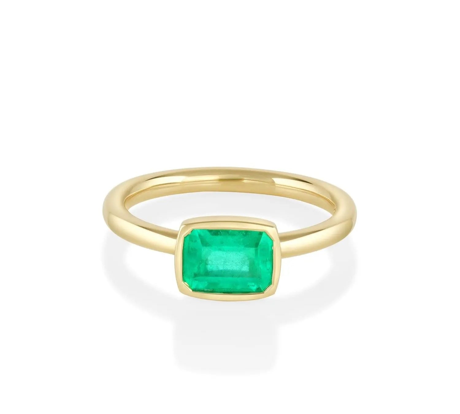 The Mini Roxy Engagement Ring East-West [Yellow Gold]