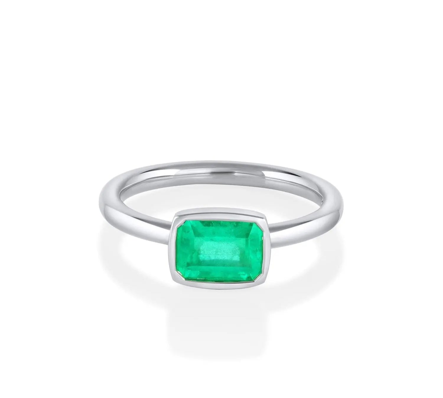 The Mini Roxy Engagement Ring East-West [White Gold]