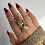 3.00ct Imperial Topaz In-Orbit Ring [on hand]