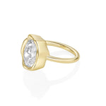 3.01ct Lab-Created Diamond Abstract Bezel Ring side view