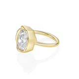 3.01ct Lab-Created Diamond Abstract Bezel Ring side view