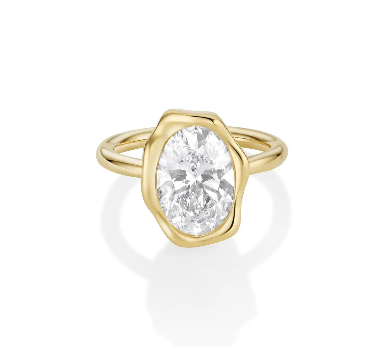 3.01ct Lab-Created Diamond Abstract Bezel Ring