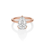 The Sloane Pear Solitaire Engagement Ring – pear diamond solitaire in 14k rose gold, by Marrow Fine [Rose Gold]