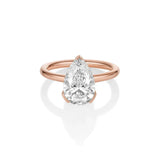 The Sloane Pear Solitaire Engagement Ring – pear diamond solitaire in 14k rose gold, by Marrow Fine [Rose Gold]