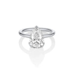 The Sloane Pear Solitaire Engagement Ring – pear diamond solitaire in white gold or platinum, by Marrow Fine [White Gold/Platinum]