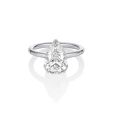 The Sloane Pear Solitaire Engagement Ring – pear diamond solitaire in white gold or platinum, by Marrow Fine [White Gold/Platinum]