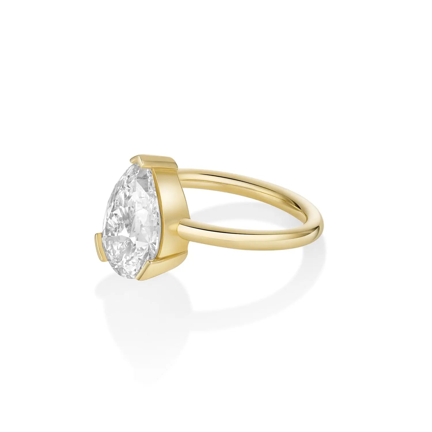 3.01ct Sloane Engagement Ring [Yellow Gold] side view