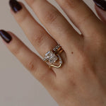 3.03ct Lab-Created Diamond Radiant Francesca Ring on hand