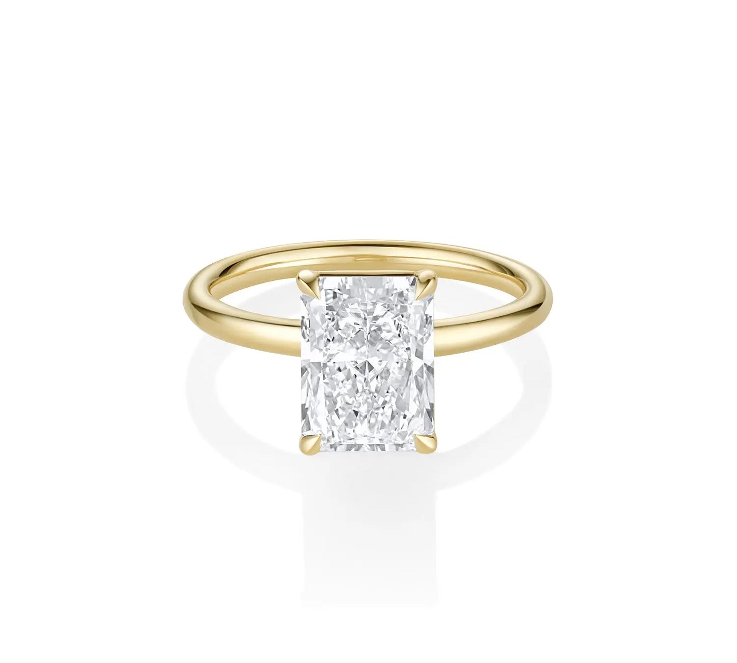 3.03ct Lab-Created Diamond Radiant Francesca Ring [Yellow Gold]