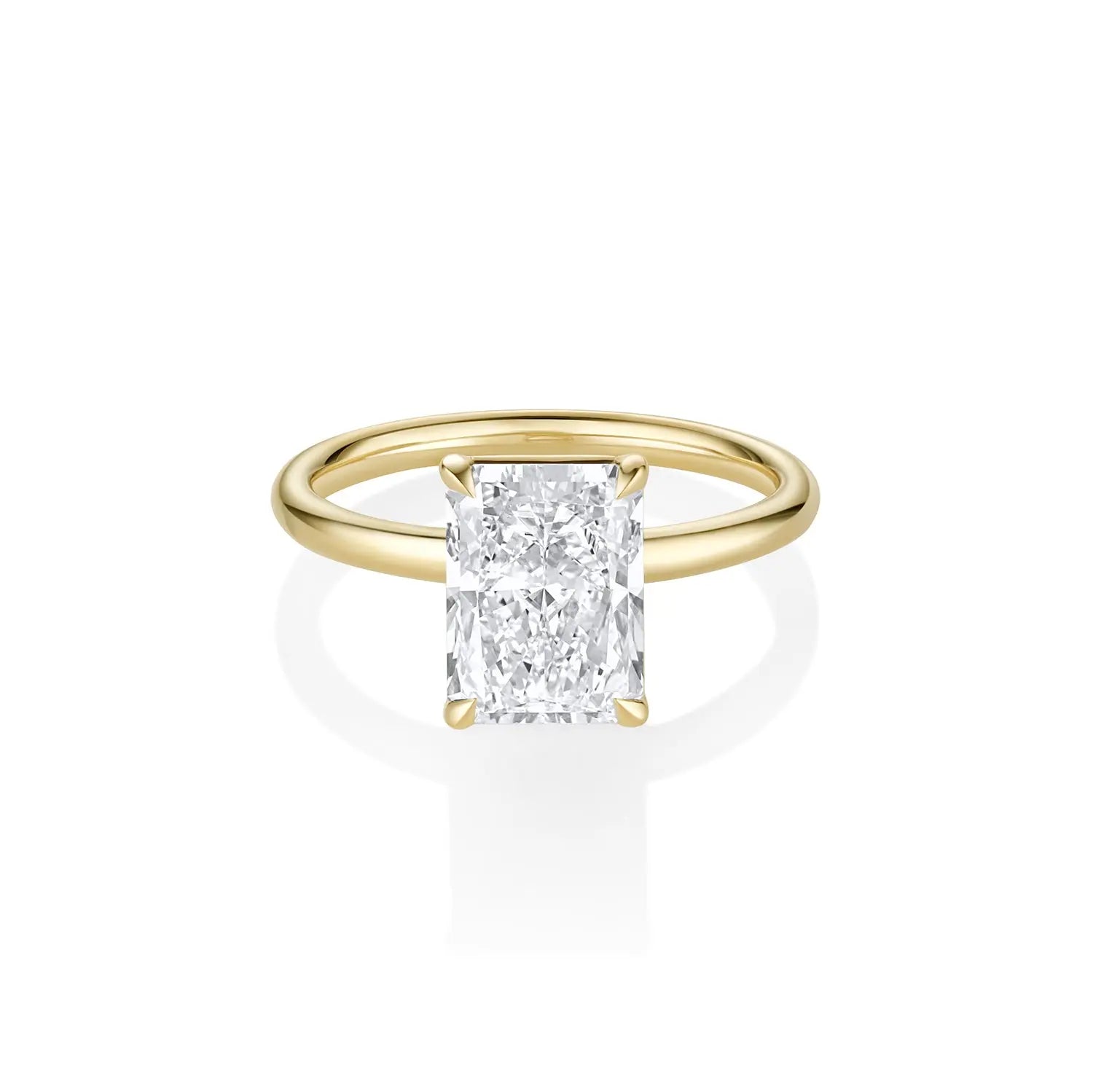 3.03ct Lab-Created Diamond Radiant Francesca Ring [Yellow Gold]