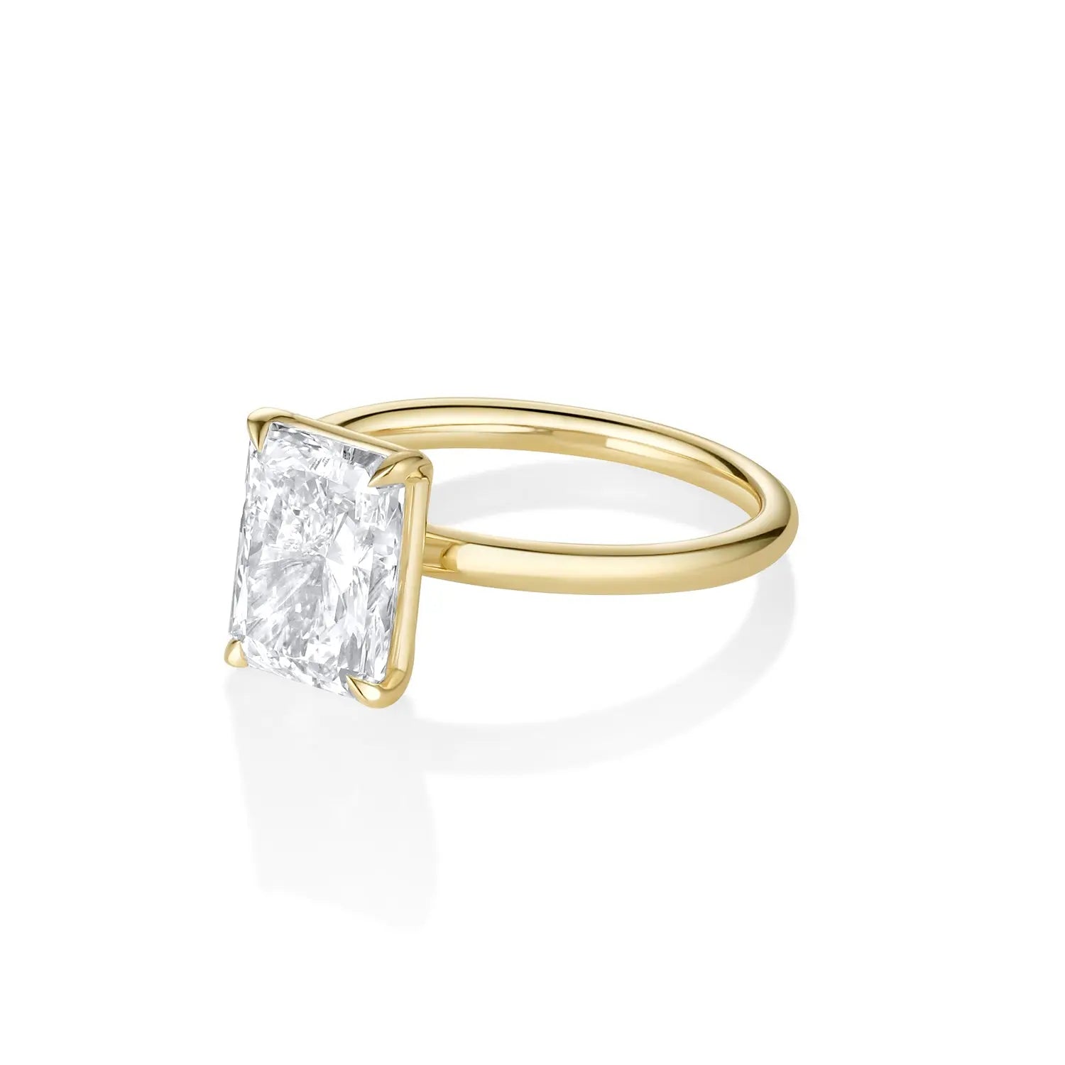 3.03ct Lab-Created Diamond Radiant Francesca Ring side view