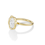 3.06ct Lab-Created Oval Diamond Abstract Bezel Engagement Ring