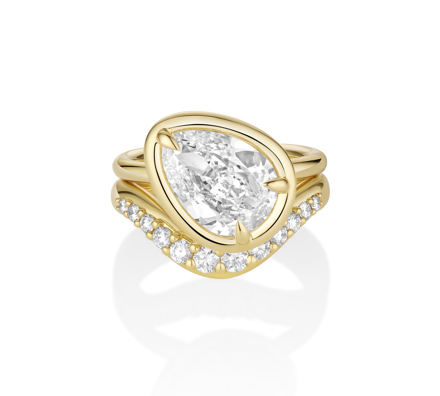 3.10ct Old Cut Pear Paloma and Estelle