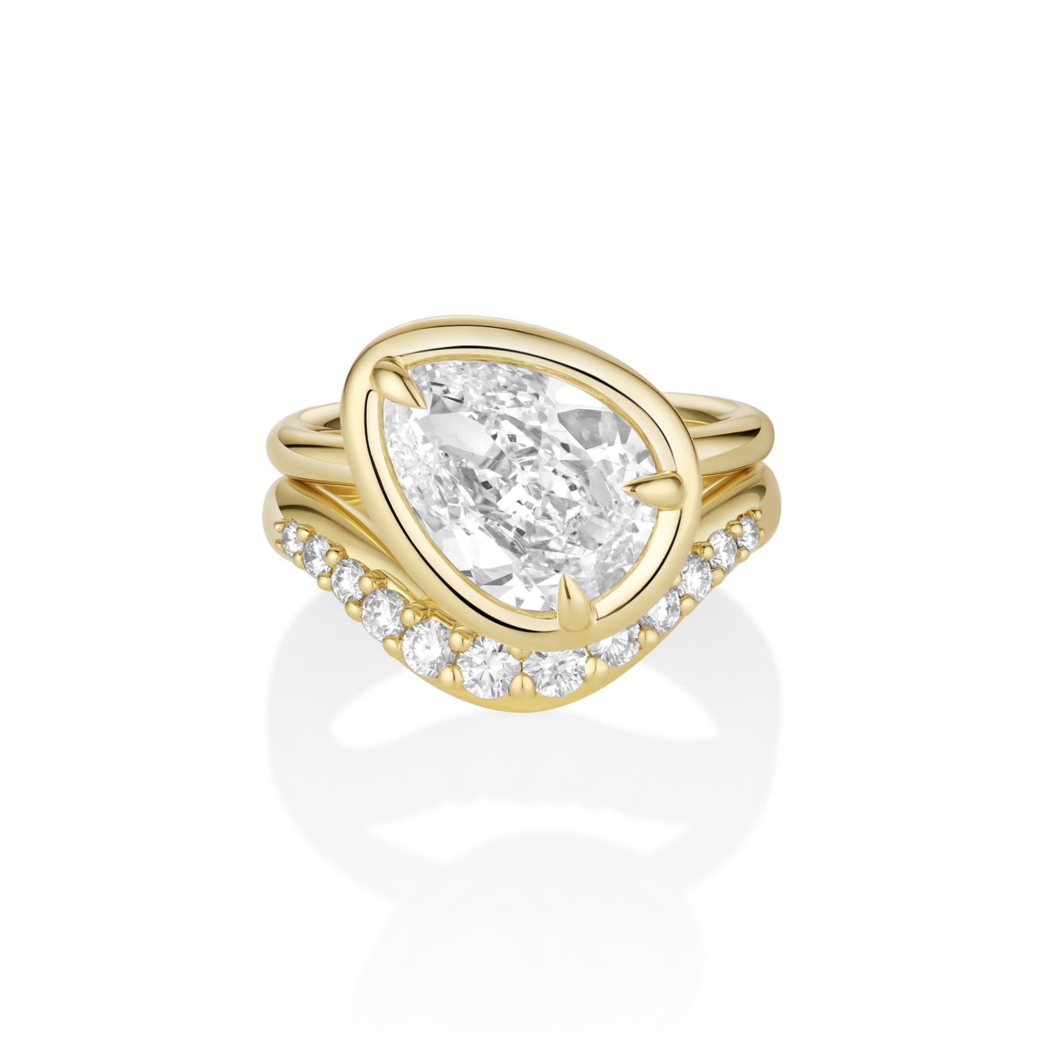 3.10ct Old Cut Pear Paloma and Estelle