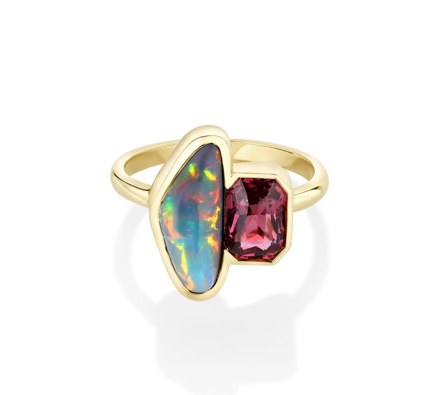 3.15ct Opal and 2.32ct Sapphire Ring Marrow Fine