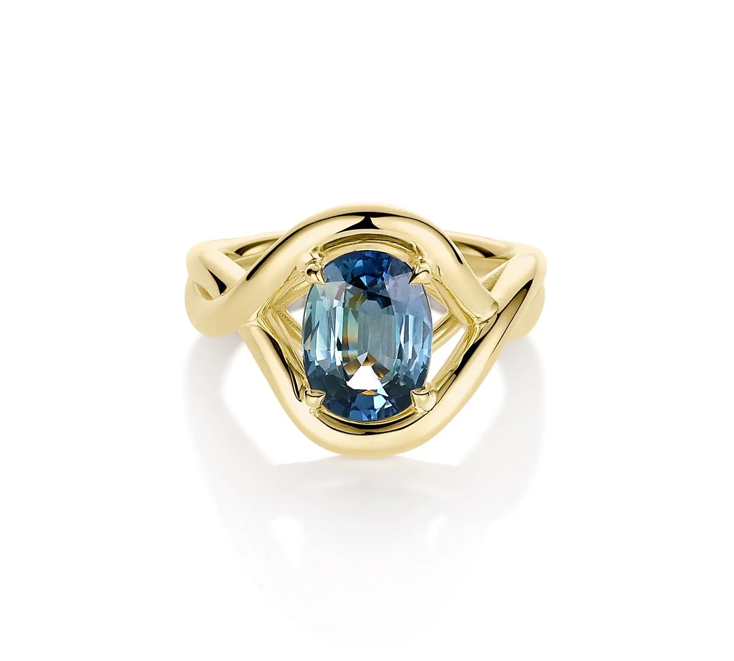 3.23ct Light Blue Sapphire Florence Ring [yellow gold]