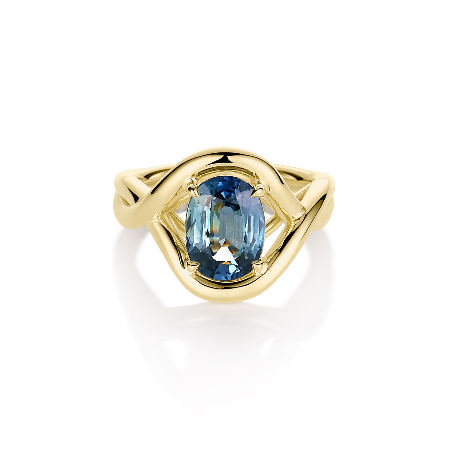 3.23ct Light Blue Sapphire Florence Ring [yellow gold]