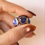Detail of the 3.26ct Tanzanite Heart and 3.66tcw Boulder Opal Ring, inspired by Marrakech