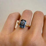 3.42ct Sapphire Emerald Cut Ring [on hand]
