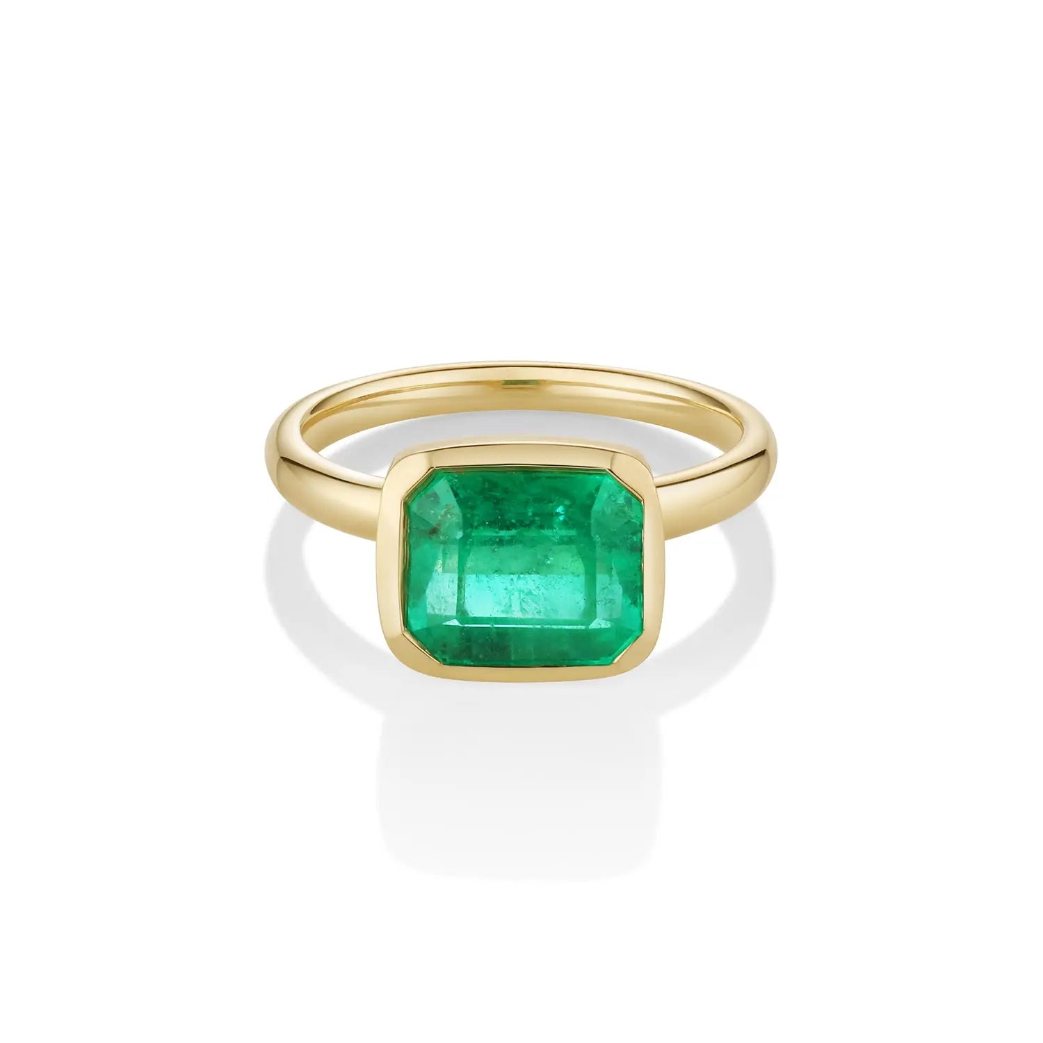 3.45ct Emerald East-West Ring Marrow Fine