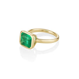 3.45ct Emerald East-West Ring Marrow Fine