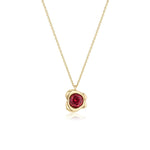 3.47ct Zircon Abstract Bezel Necklace [front view]