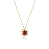 3.47ct Zircon Abstract Bezel Necklace [front view]