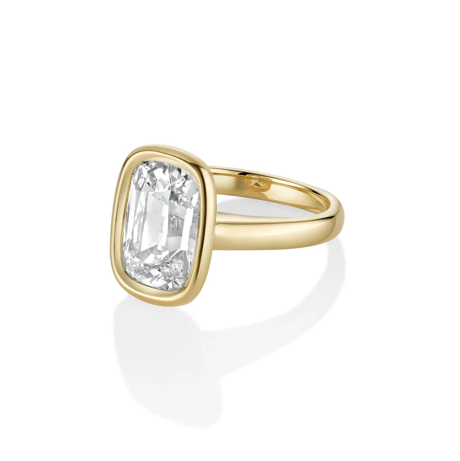 3.62ct Old Mine Lab Created Diamond Ring side view