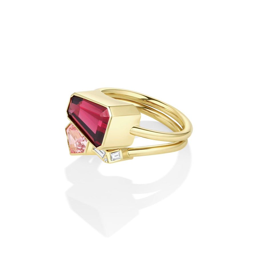 3.97ct Rhodolite and Sapphire Set