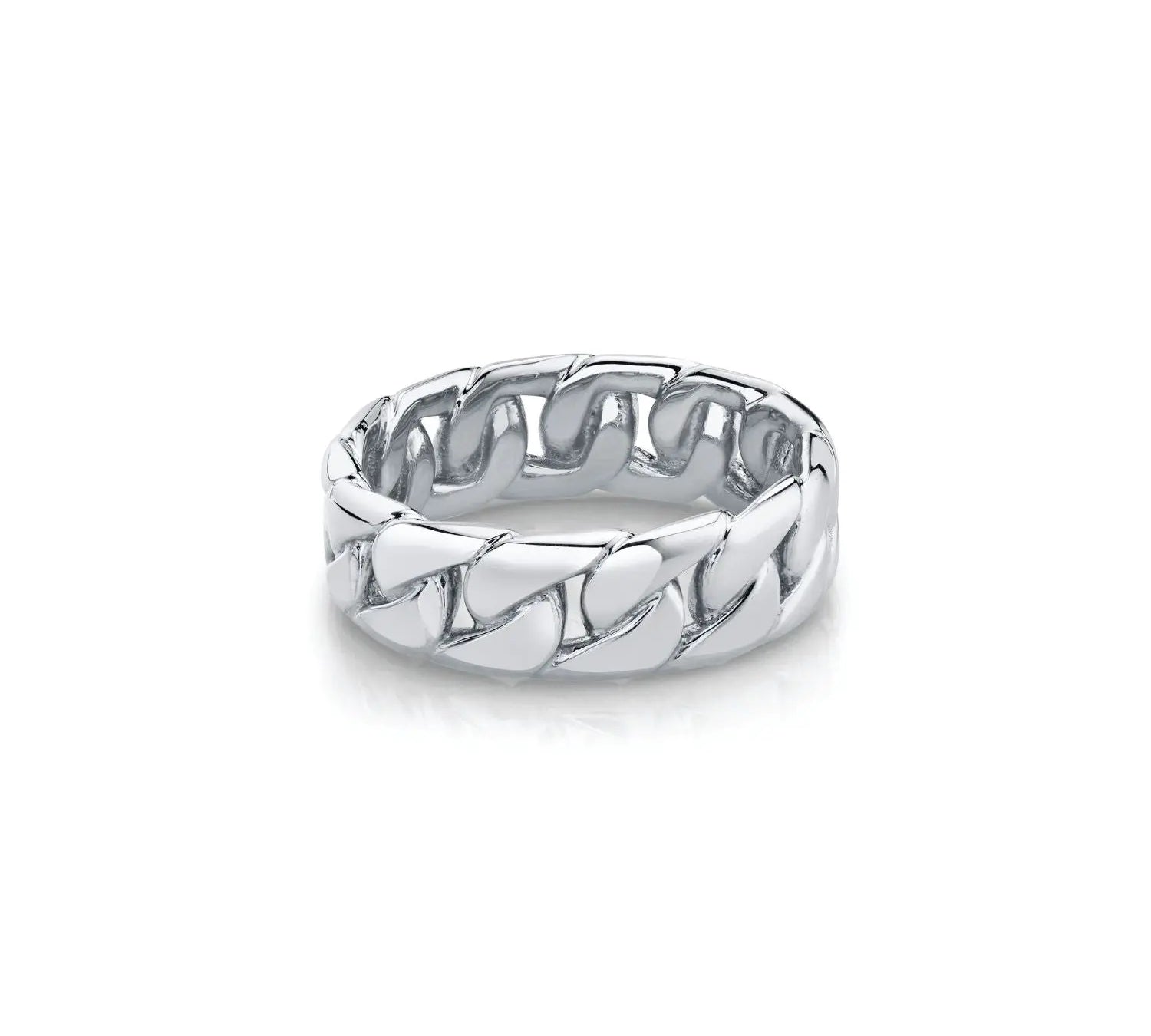 Marrow Fine Jewelry Cuban Chain Ring [White Gold]