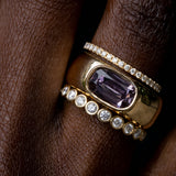 White Diamond Love Goes Round Eternity Band - Marrow Fine styled on hand