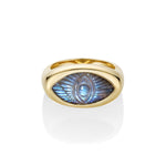 4.03ct Labradorite Evil Eye Carving Bombe Ring