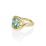 4.13ct Green Tourmaline Marrow x Sammi Florence Ring side view