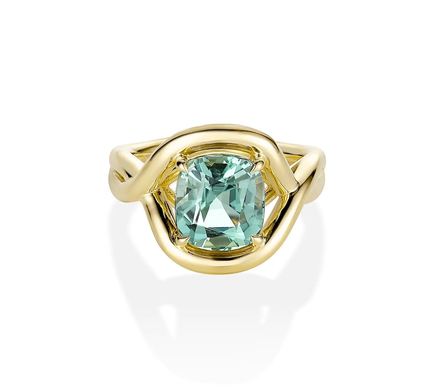 4.13ct Green Tourmaline Marrow x Sammi Florence Ring [Yellow gold]