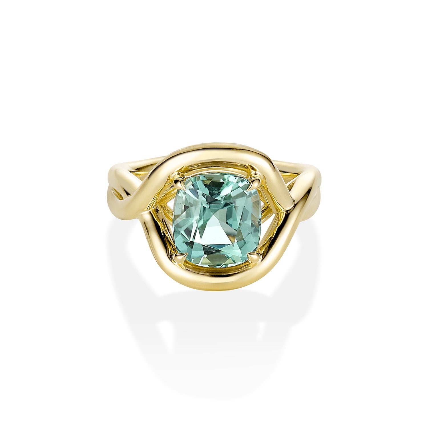 4.13ct Green Tourmaline Marrow x Sammi Florence Ring [Yellow gold]