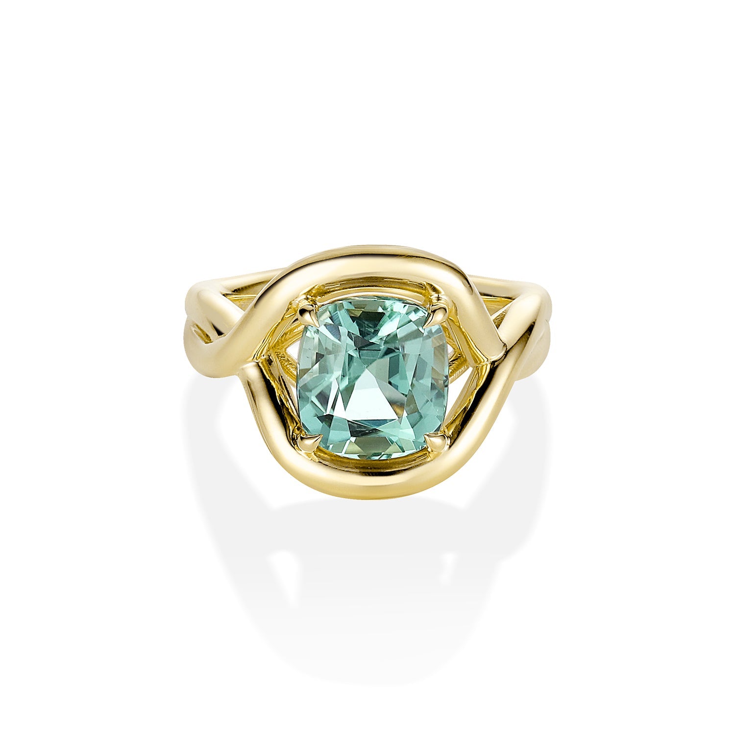 4.13ct Green Tourmaline Marrow x Sammi Florence Ring [Yellow gold]