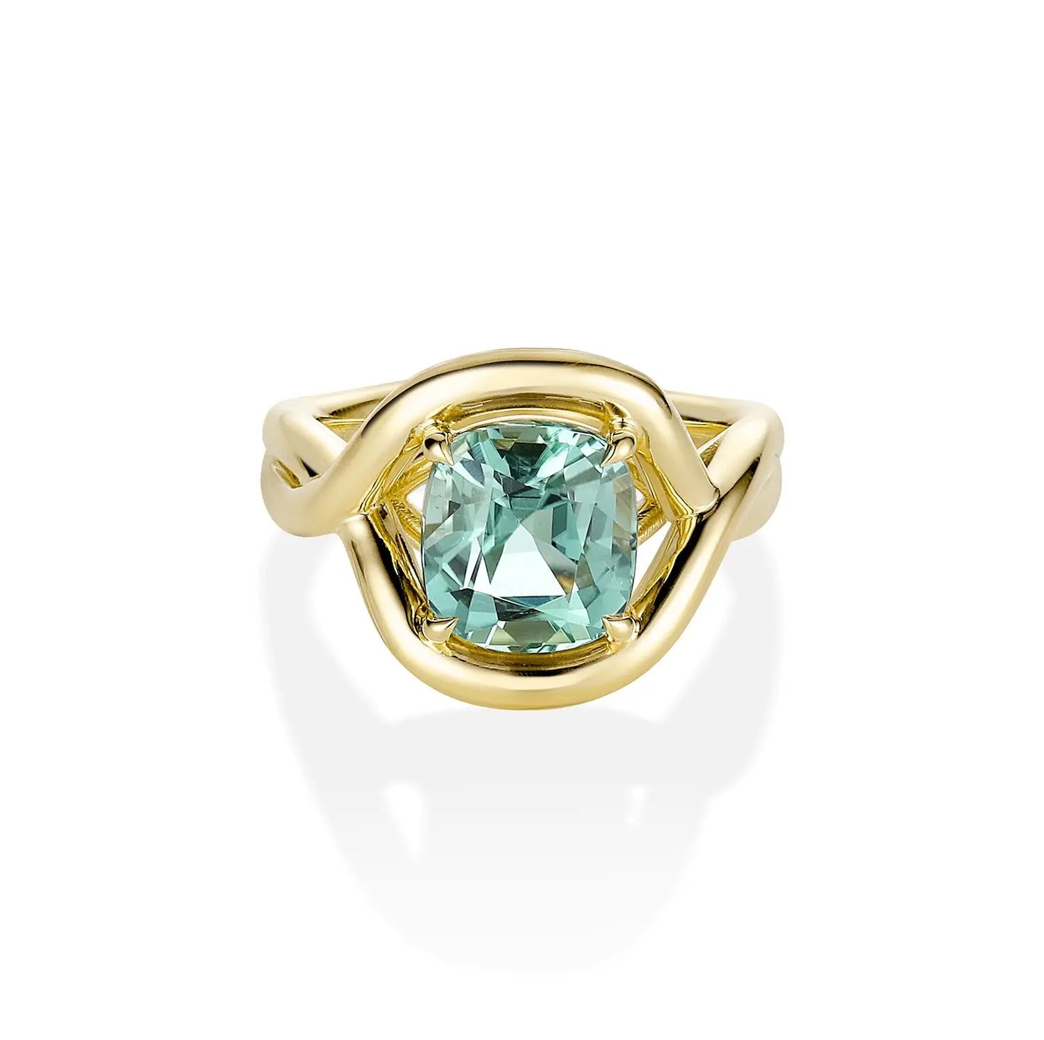 4.13ct Green Tourmaline Marrow x Sammi Florence Ring [Yellow gold]