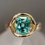 4.13ct Green Tourmaline Marrow x Sammi Florence Ring flat lay