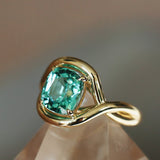4.13ct Green Tourmaline Marrow x Sammi Florence Ring flat lay