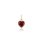 4.60ct Garnet Heart Charm [Yellow Gold]